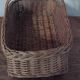 Vintage rectangular woven basket