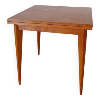Table vintage en plaquage chêne - Années 60