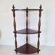 1970s wooden corner shelf