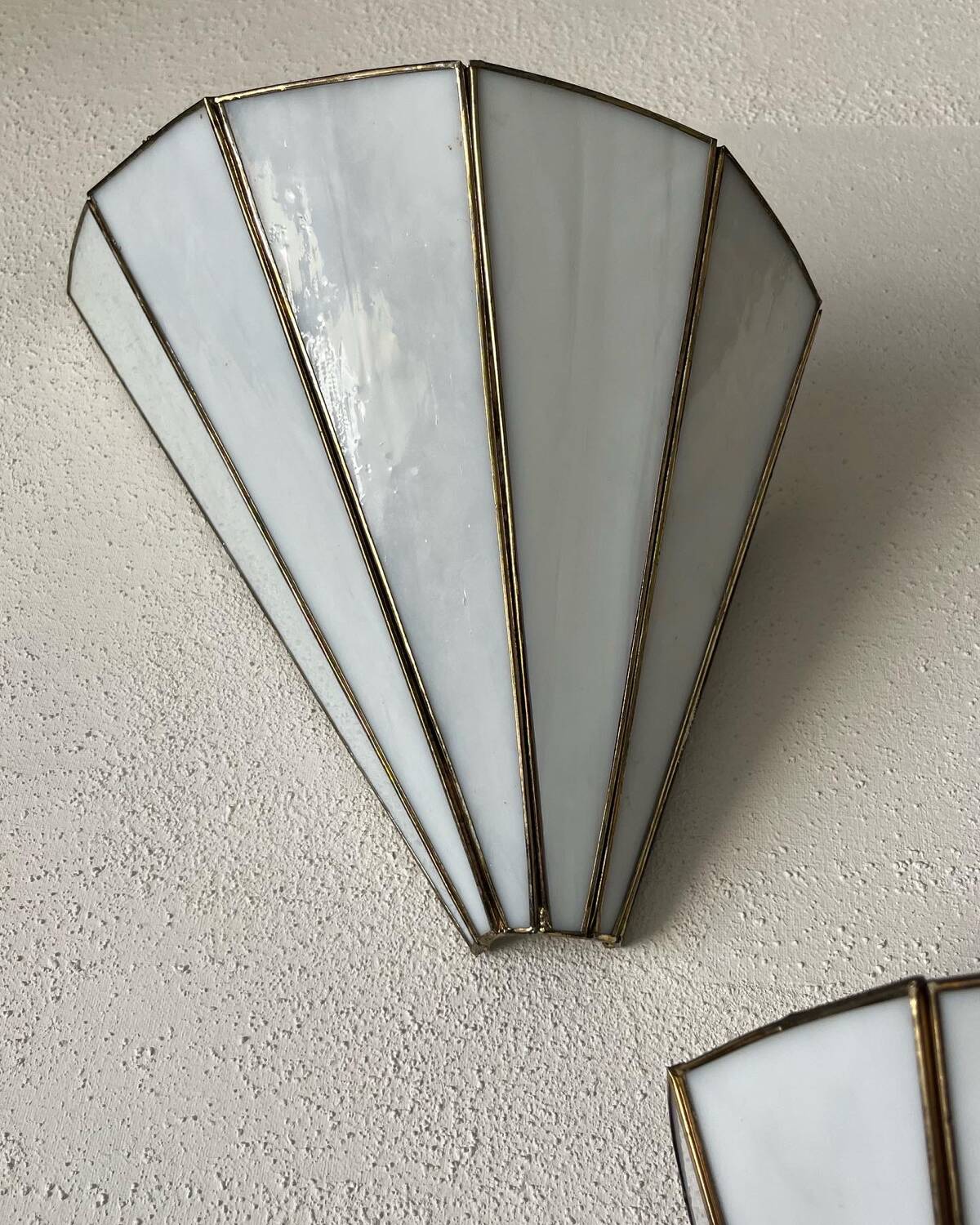Pair of vintage mother-of-pearl sconces