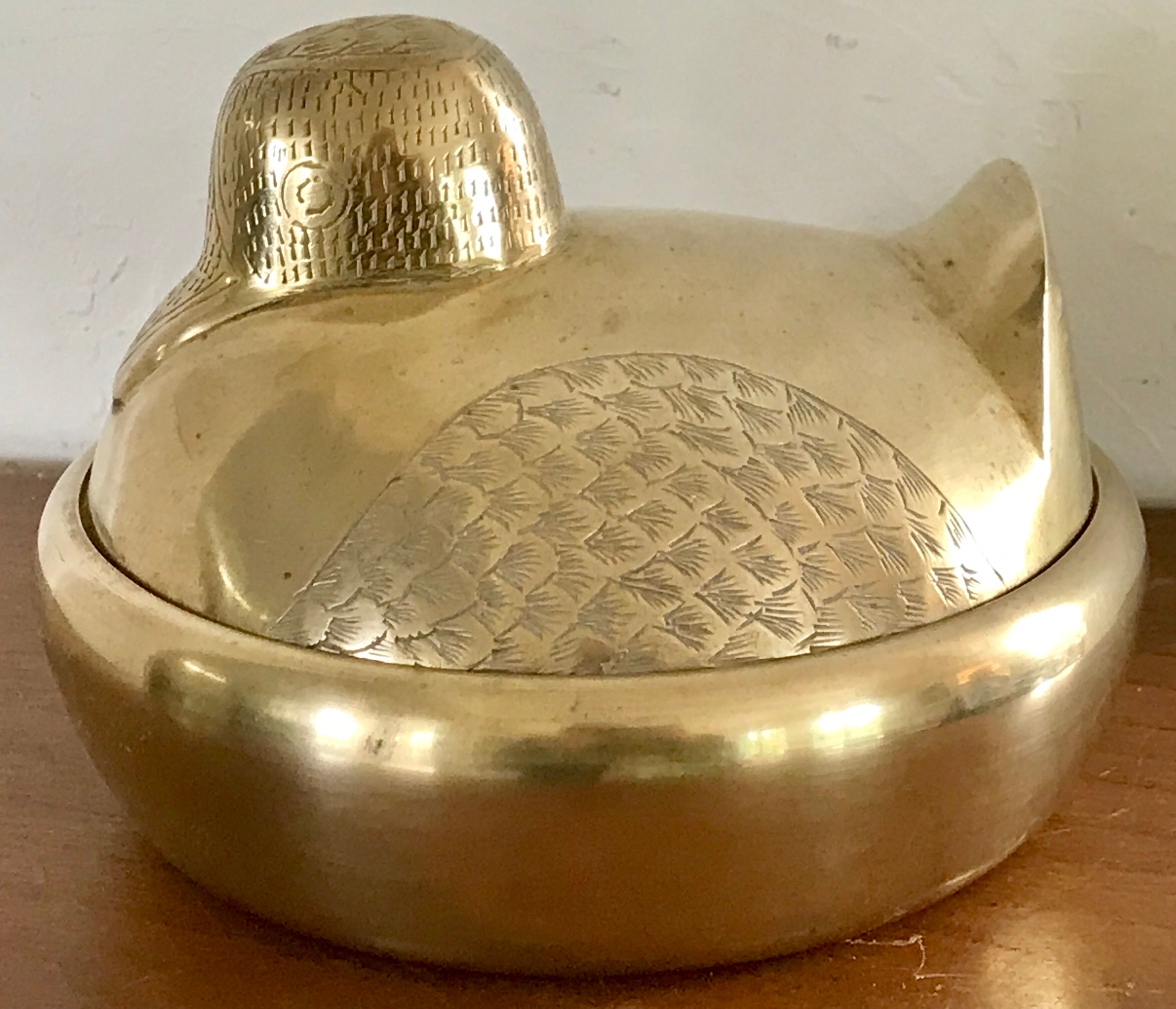 Vintage brass vacuum box-pockets