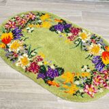 Oval rug from the 70s in pure wool 144x88cm