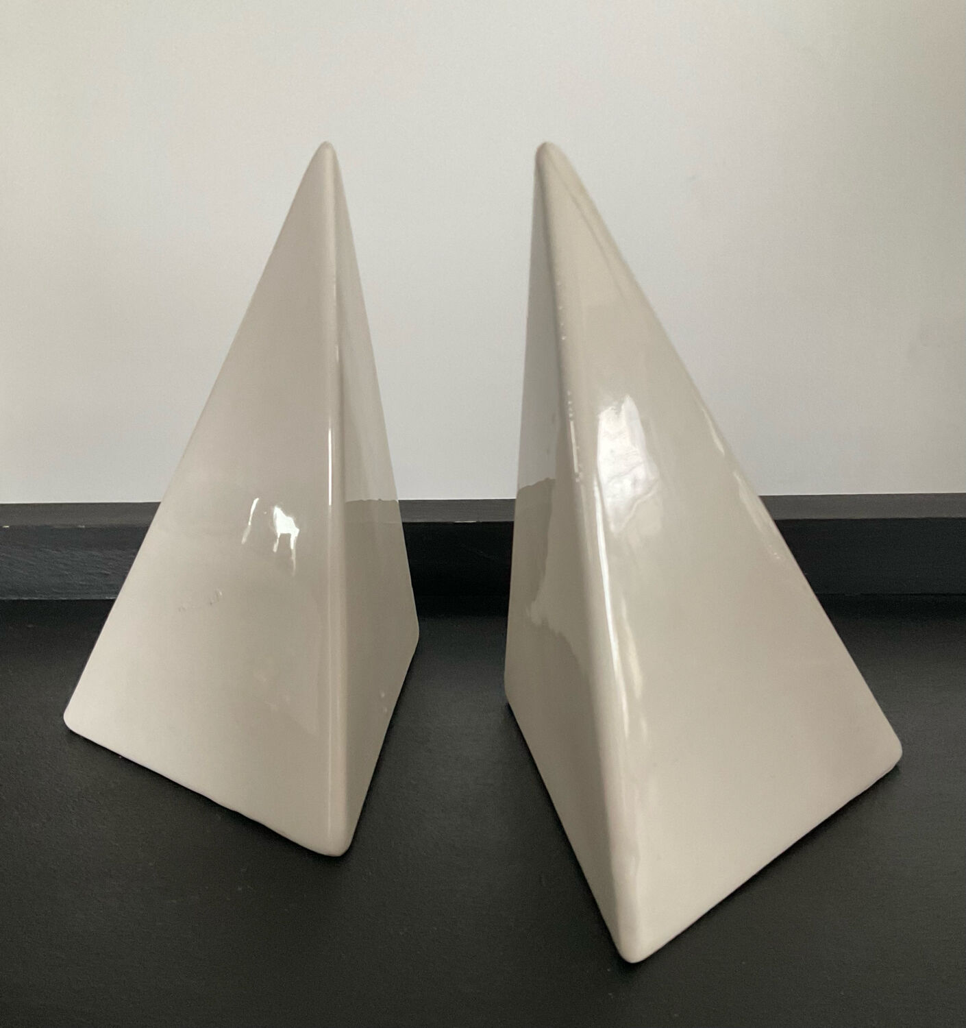 Pair of vintage ceramic bookends 70s