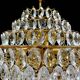 Vintage XXL Luxury Golden Chandelier Fine Gold and Crystal , 60 70 years