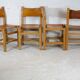 Ensemble de 4 chaises et table basse Maison Regain, France, circa 1970