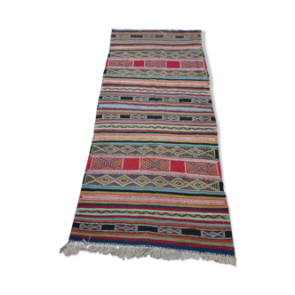 Multicolored Berber carpet in wool 102x215cm