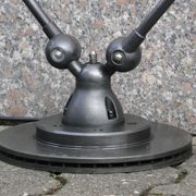 Double Industrial Graphite Floor Lamp 8-arm Jieldé by Jean Louis Domecq France 1960