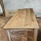 Solid oak farmhouse table "brut" 247x89, top "chocolate oak"