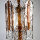Chandelier vintage en verre de Murano italien par Mazzega, modèle Occhio. Italie années 70.