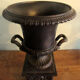 Pair of Medici vases, cast iron, on base