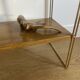Self vintage metal wall shelf imitation wood in string or tomado style