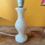 Beige marbled stone lamp - alabaster lamp
