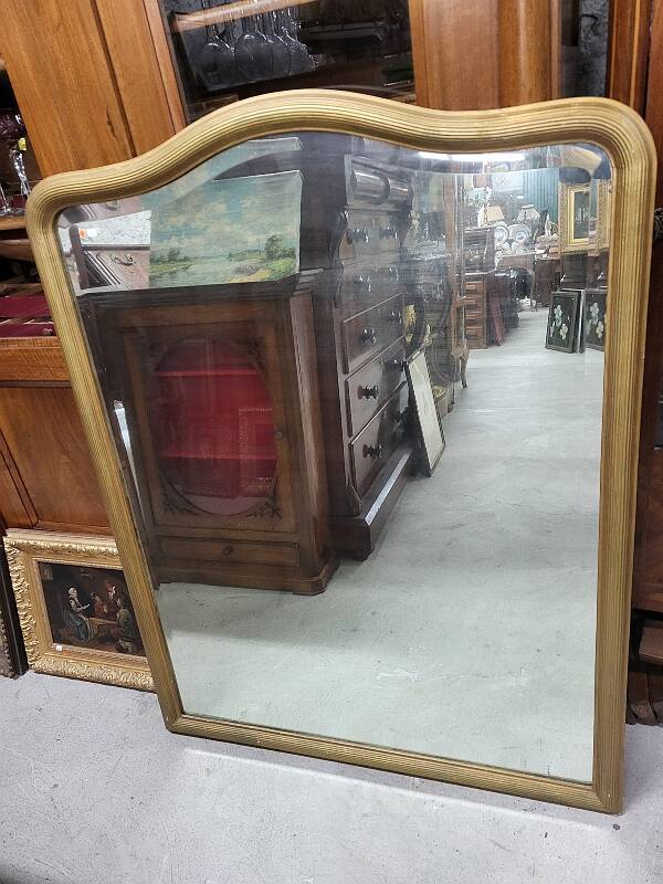 19th century gendarme's hat gilded mirror