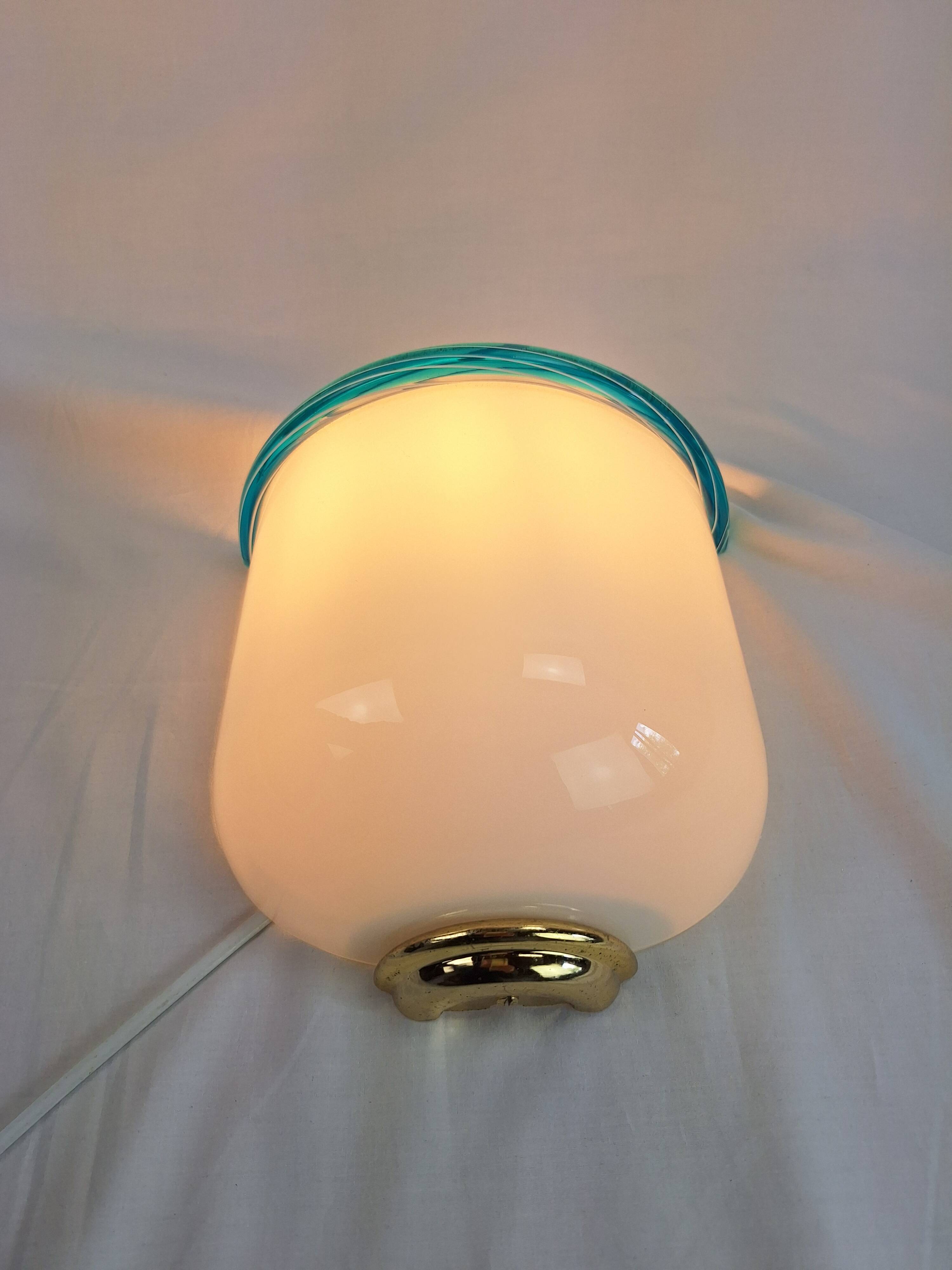 Art Deco hand-blown Murano glass wall lamp
