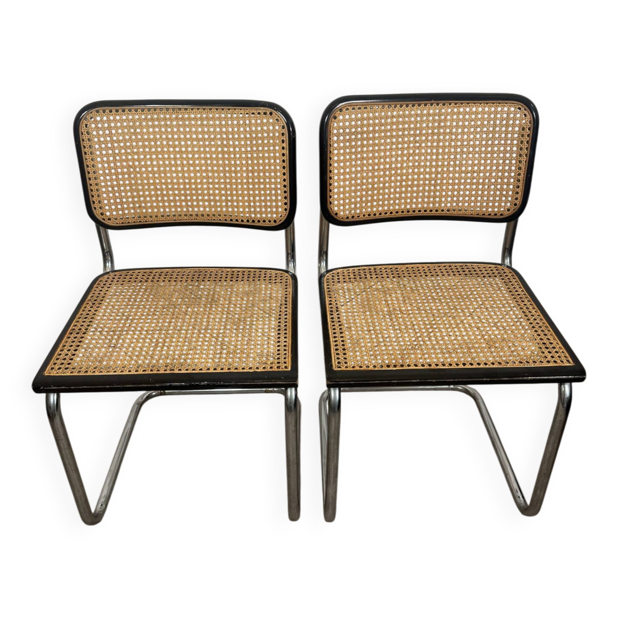 Paire de chaises Cesca Marcel Breuer made in Italy b32