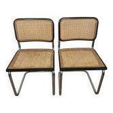 Pair of Cesca chairs by Marcel Breuer made in Italy b32