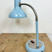 Blue Industrial Gooseneck Table Lamp, 1960s