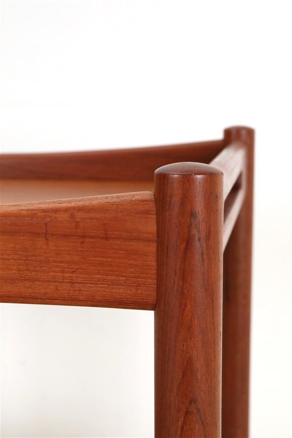 "AT-45" teak serving trolley by Hans Wegner for Andreas Tuck / Mid-century Danish modern design / 1960s