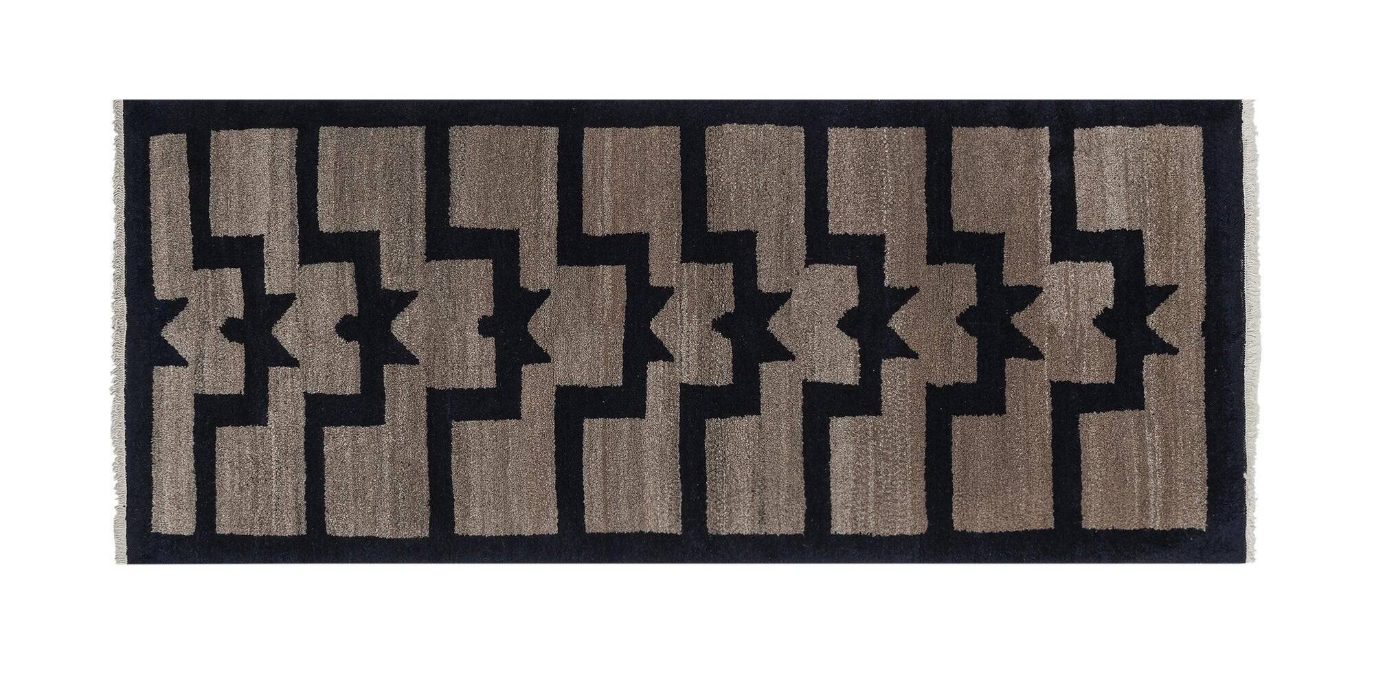 Vintage Turkish handmade rug 86x211 cm