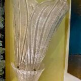 Barovier Toso large Murano glass wall lamp, Italy 1980s