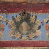 Ancien coffre long à motifs floraux (c.1870) #40
