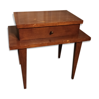 Bedside table, with a drawer. 50s-60s