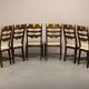 Henning Kjærnulf vintage set Razorblade Dining Chairs High Back, Denmark