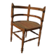 straw-style corner armchair