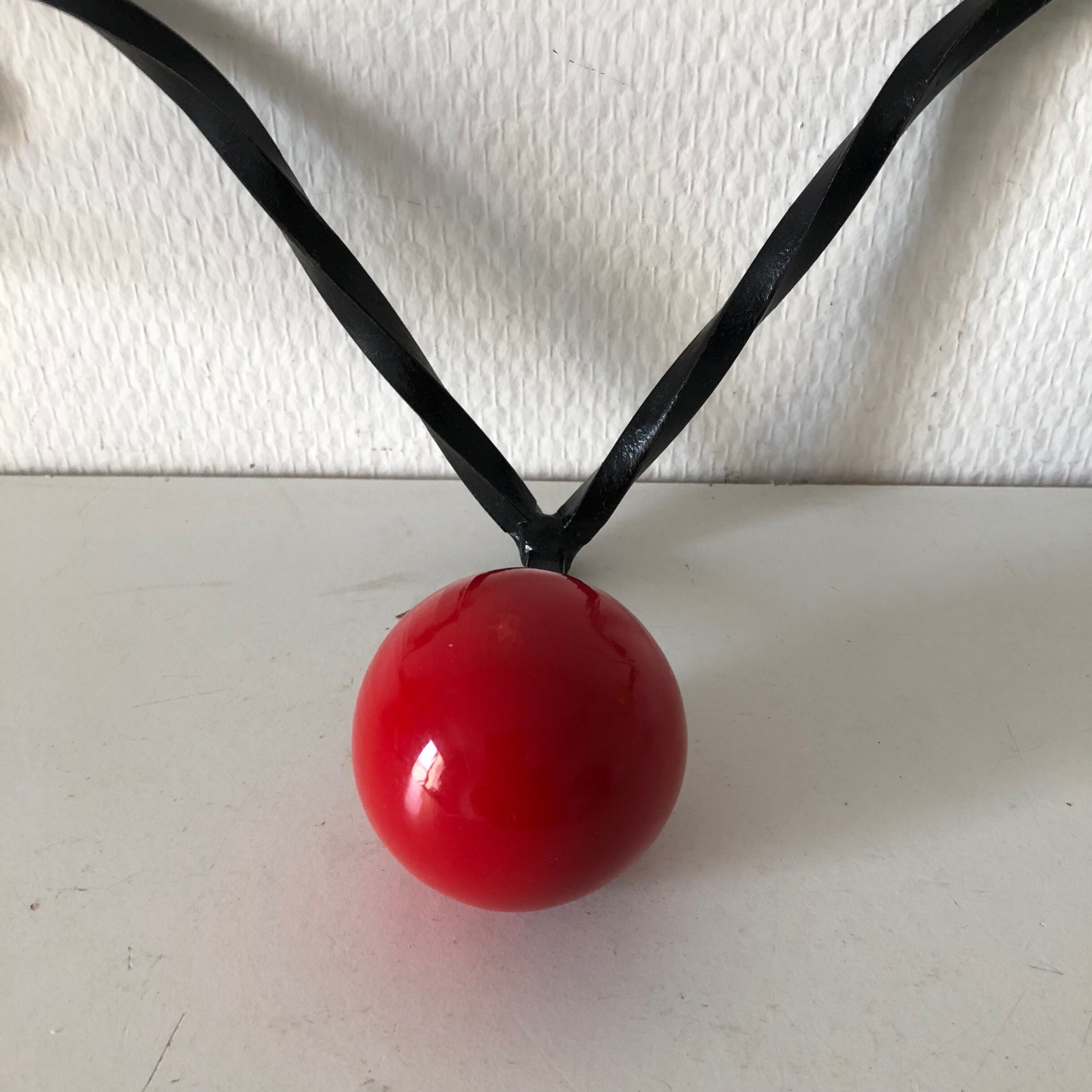 Coat rack 3 balls wood vintage 1960
