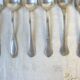 Set of 6 mismatched vintage soup spoons