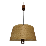Danish teak and fiberglass pendant lamp from the 50s/60s