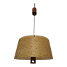 Danish teak and fiberglass pendant lamp from the 50s/60s