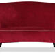 Red velvet sofa