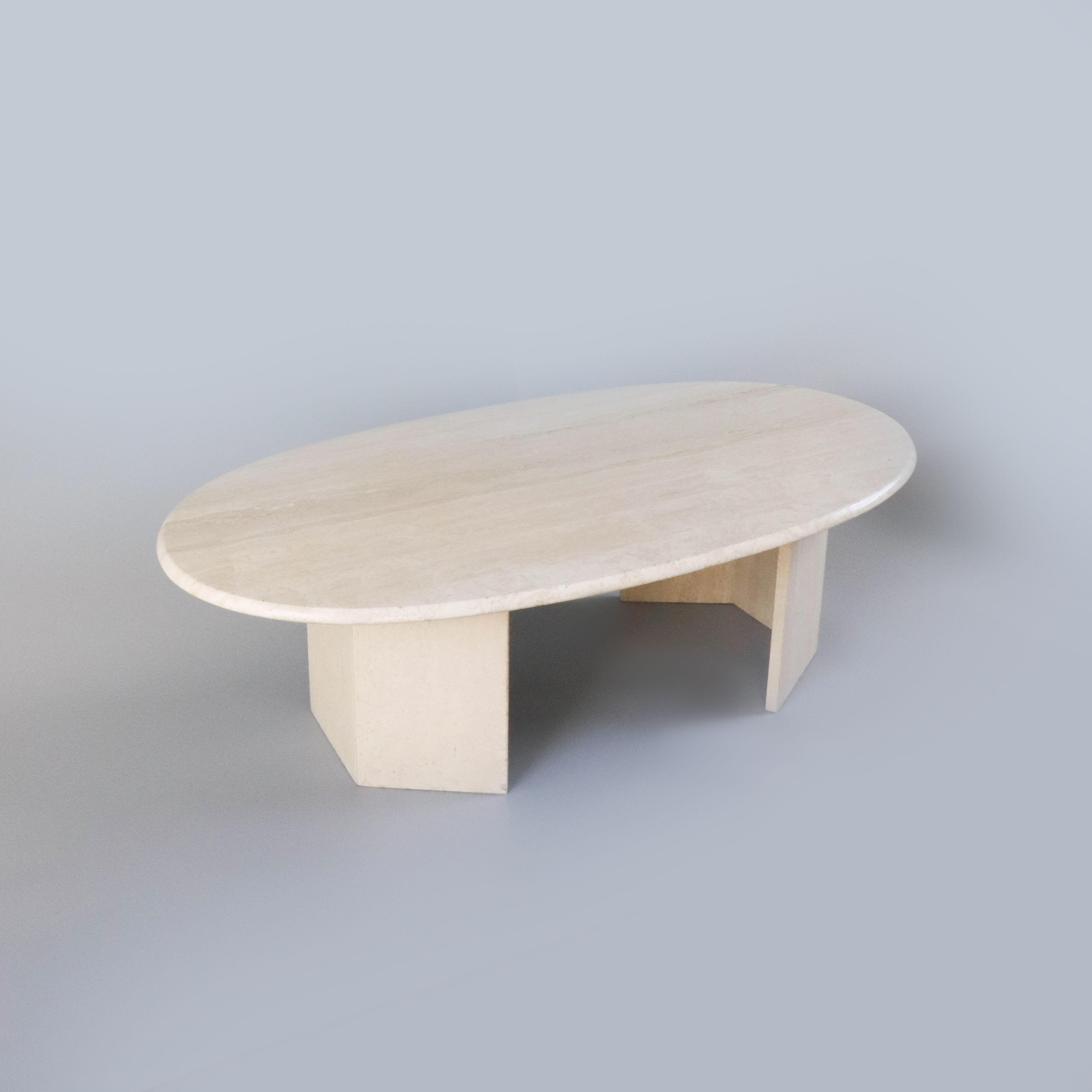 Table basse en travertin vintage