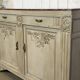 Art Deco sideboard in walnut, oak and marble top.