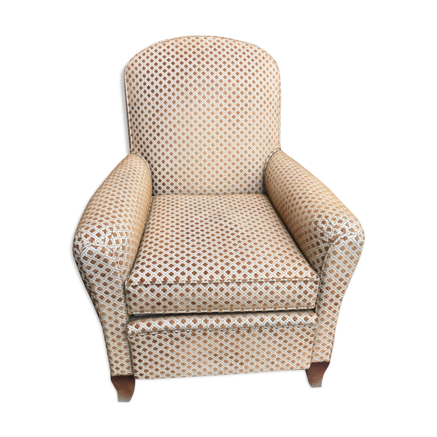 Velvet club armchair 1970