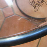 Metal selette and smoked glass by Yves Boutboul