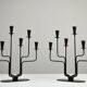 Pair of Six-Candle Candelabras — Gunnar Ander for Ystad-Metall, Sweden, 1960s