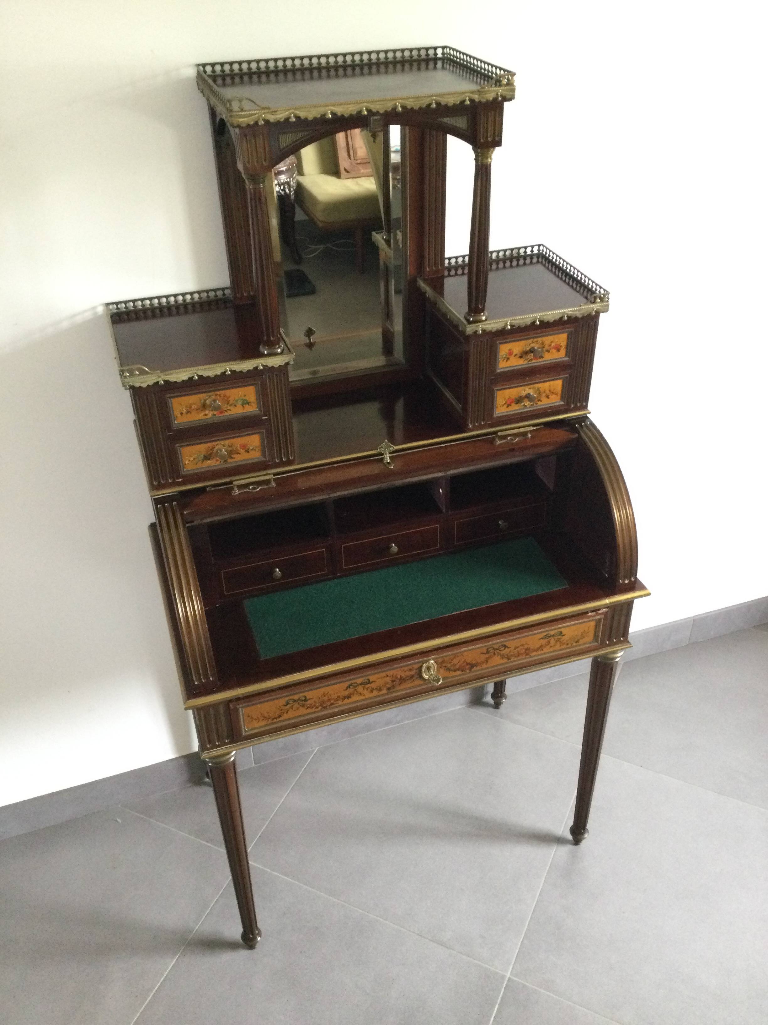Louis XVI Style Mahogany Bonheur Du Jour