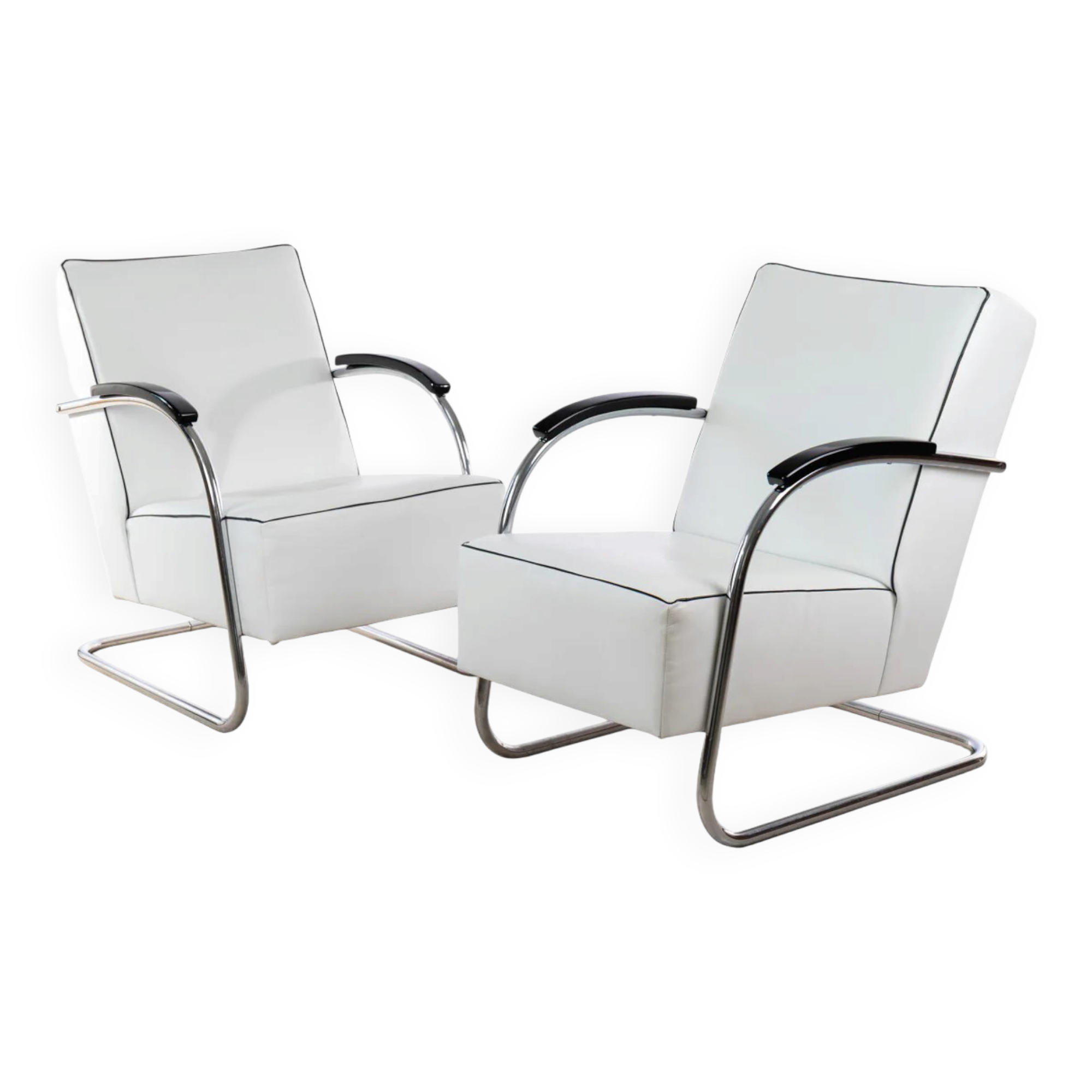 1930s Bauhaus Armchairs, Mücke & Melder, Pair of 2