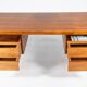 Bureau moderne du milieu du siècle en bois et chrome, Italie, années 1970