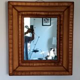Miroir mural en rotin, osier et bois