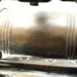 Old lamp in acetylene sncf station master ets albert butin railway