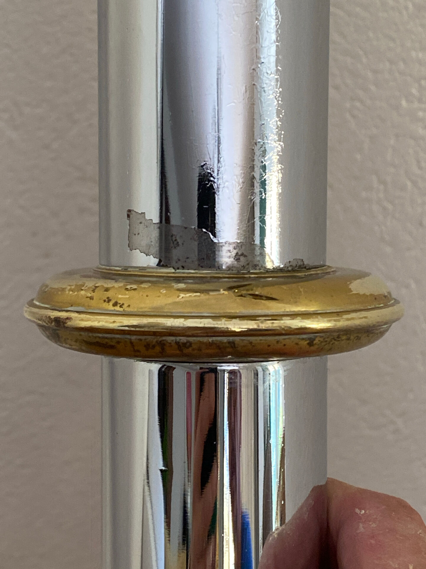 Metal and smoked glass floor lamp