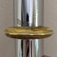 Metal and smoked glass floor lamp