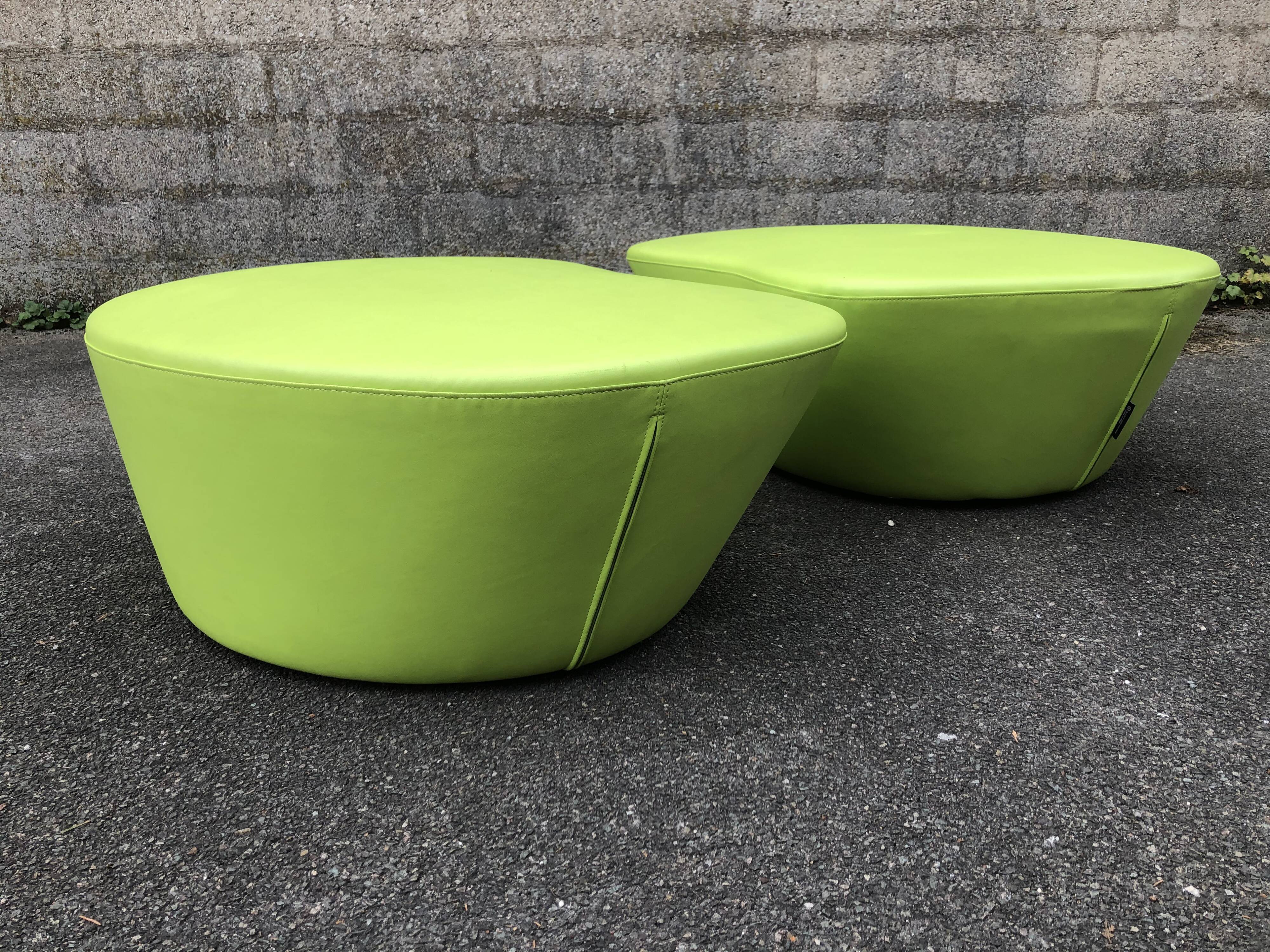 2 Tacchini Green Polar Beanbags