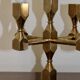 Five-arm Swedish brass candelabra by Gusum circa 1990