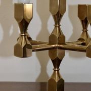 Five-arm Swedish brass candelabra by Gusum circa 1990