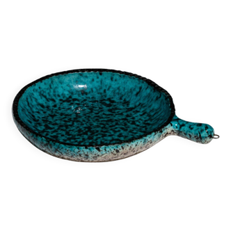 Speckled earthenware pan, accolay, 1960s