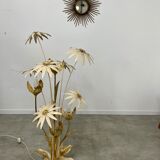 Floor lamp flower metal Design Hans Kögl Scandinavian vintage 5 burners